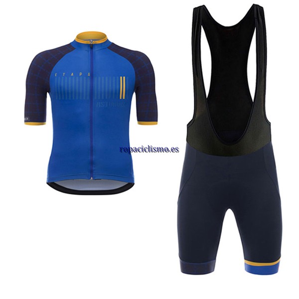 2017 Maillot Asturias Vuelta Espana Tirantes Mangas Cortas Azul